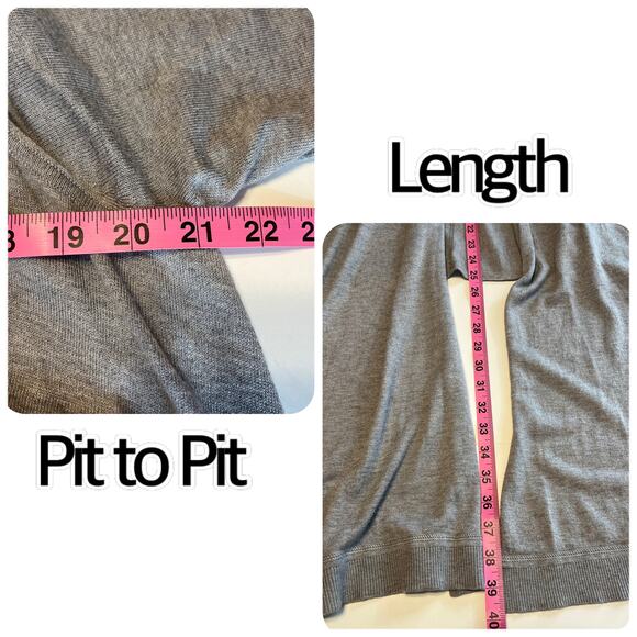 Donna Karan New York Gray Silk Blend High Low Waterfall Cardigan Women Sz XS/S - Picture 10 of 10